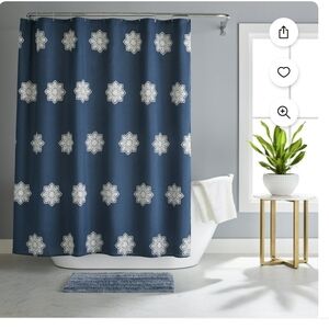 Better Homes & Gardens Maura Embroidered Medallion Polyester Shower Curtain